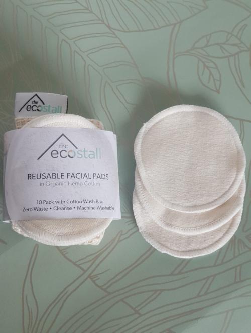 picture of Reusable Facial Pads in Organic Hemp Cotton 